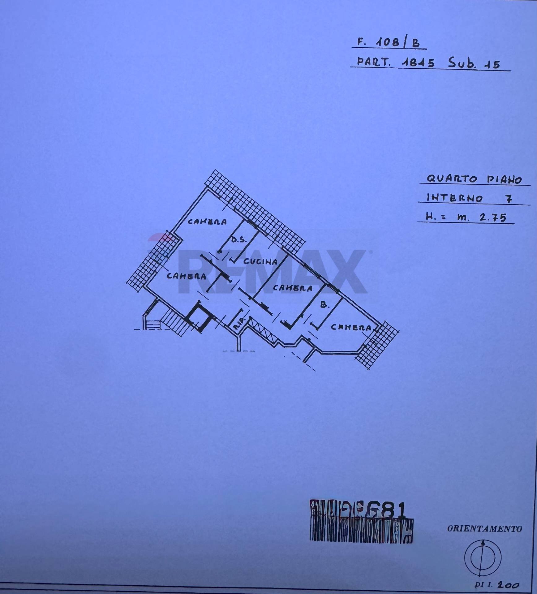 Pianta 2D - Quadrilocale via Verdi
 
3/A, Caltagirone - planimetria 1