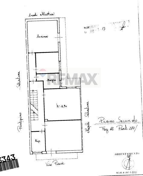 Pianta 2D - Three-room apartment via Piave
 
17, Calatabiano - floor plans 1