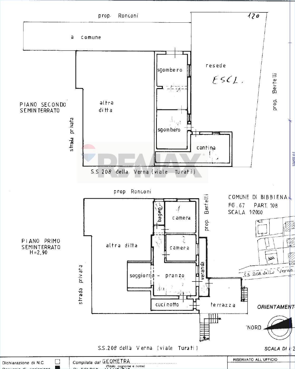 Pianta 2D - Casa semi indipendente VIA TURATI
 
49, Bibbiena - planimetria 1