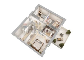 Pianta 3D - Appartamento Via Giacomo Leopardi, Magione - foto 5