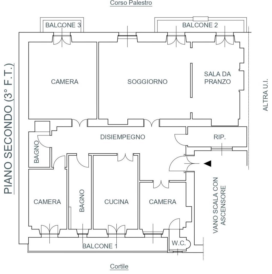 Foto 26 - Appartamento corso Palestro
 
13, Torino - planimetria 1