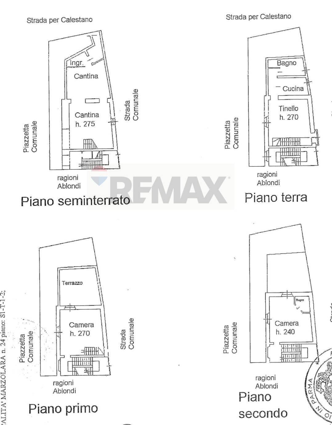 Pianta 2D - Semi-detached house Calestano - floor plans 1