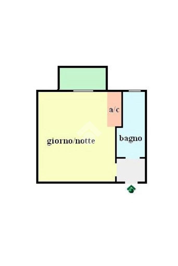 One-room apartment Via Pompeo Mariani, Milano (neighborhood Precotto) - floor plans 1