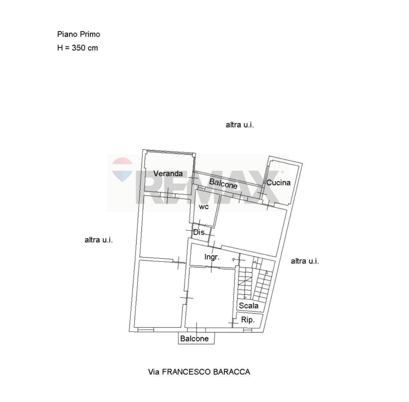 Pianta 2D - Appartamento Via Francesco Baracca
 
62/64, Palermo - planimetria 1