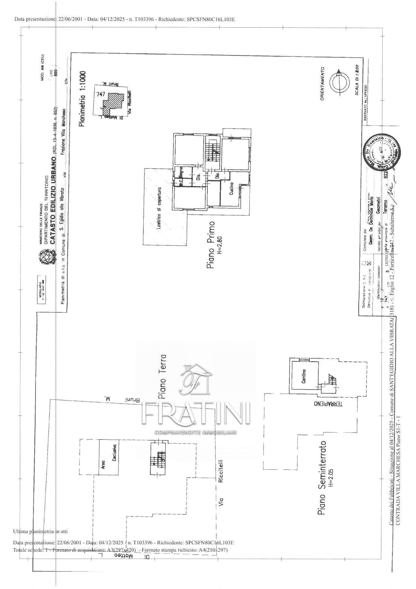 Foto 30 - Quadrilocale Via Riccitelli
 
12, Sant'Egidio alla Vibrata - planimetria 1