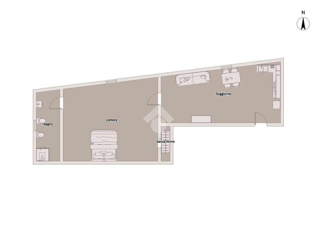 Bilocale Viale certosa, Milano - planimetria 1