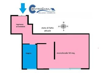 Planimetria - Monolocale Bologna (zona Mazzini) - foto 22