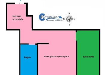 Planimetria - Monolocale Bologna (zona Mazzini) - foto 24