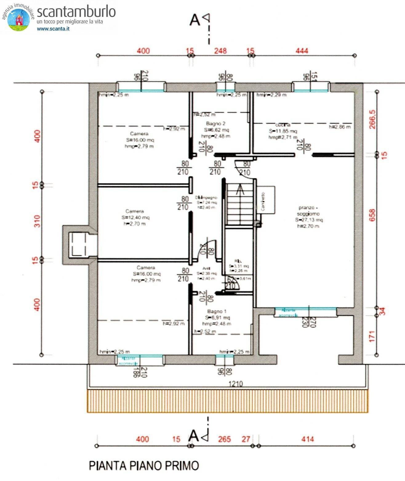 Foto 42 - Casa semi indipendente Carbonera - planimetria 1