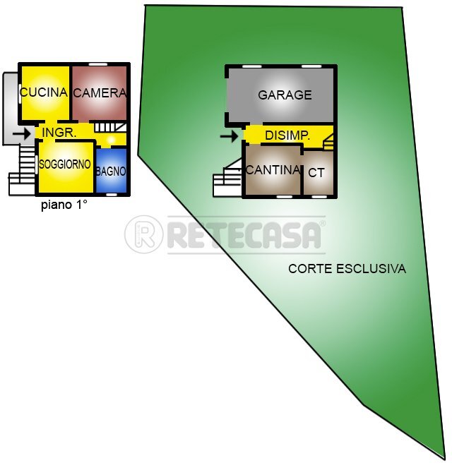 PIANTINA - Villa a Schiera San Giovanni Ilarione - planimetria 1