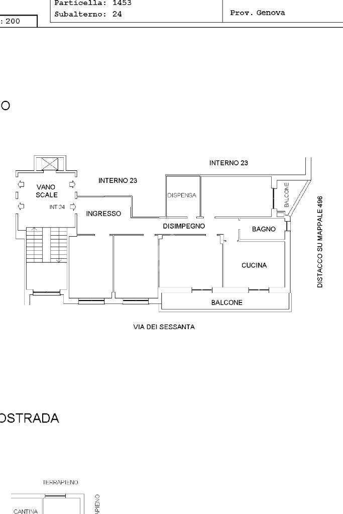 Appartamento Via dei sessanta, Genova (zona Cornigliano) - planimetria 1