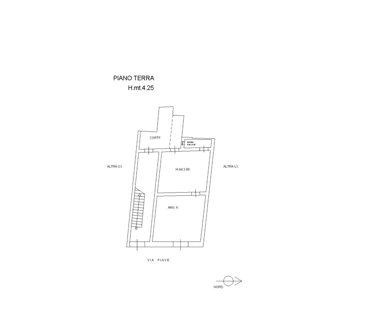 PLANIMETRIA PIAVE N. 171.jpg - Bilocale Via Piave, Siracusa - planimetria 1