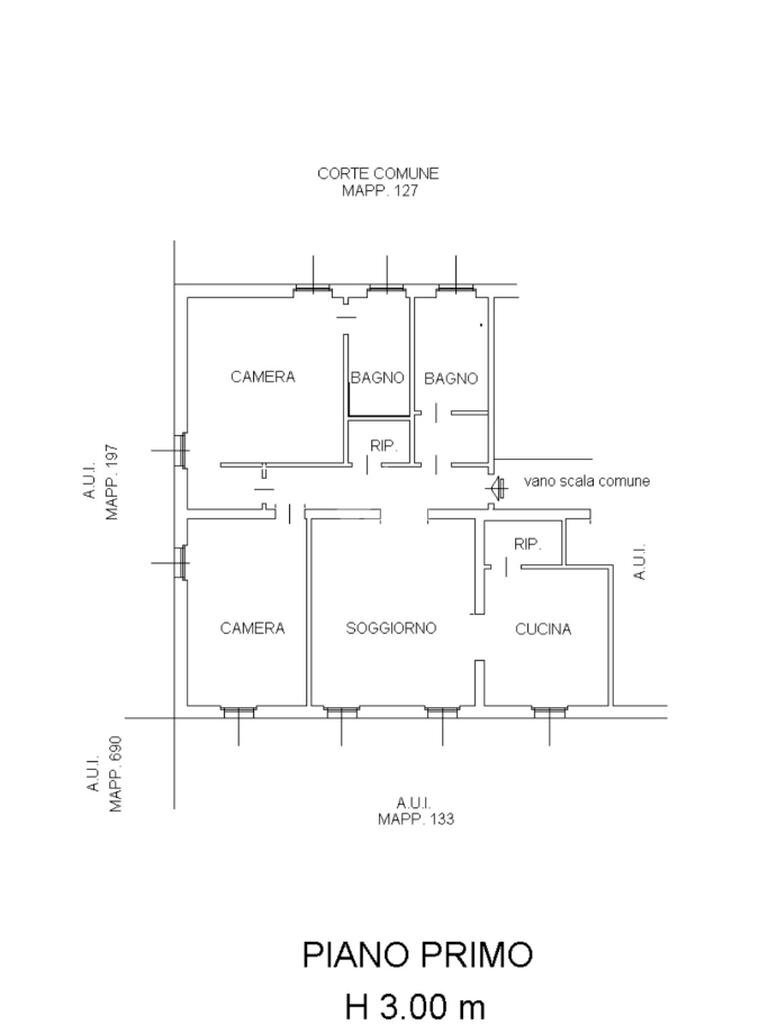Three-room apartment Via martiri della libertà, Lainate - floor plans 1