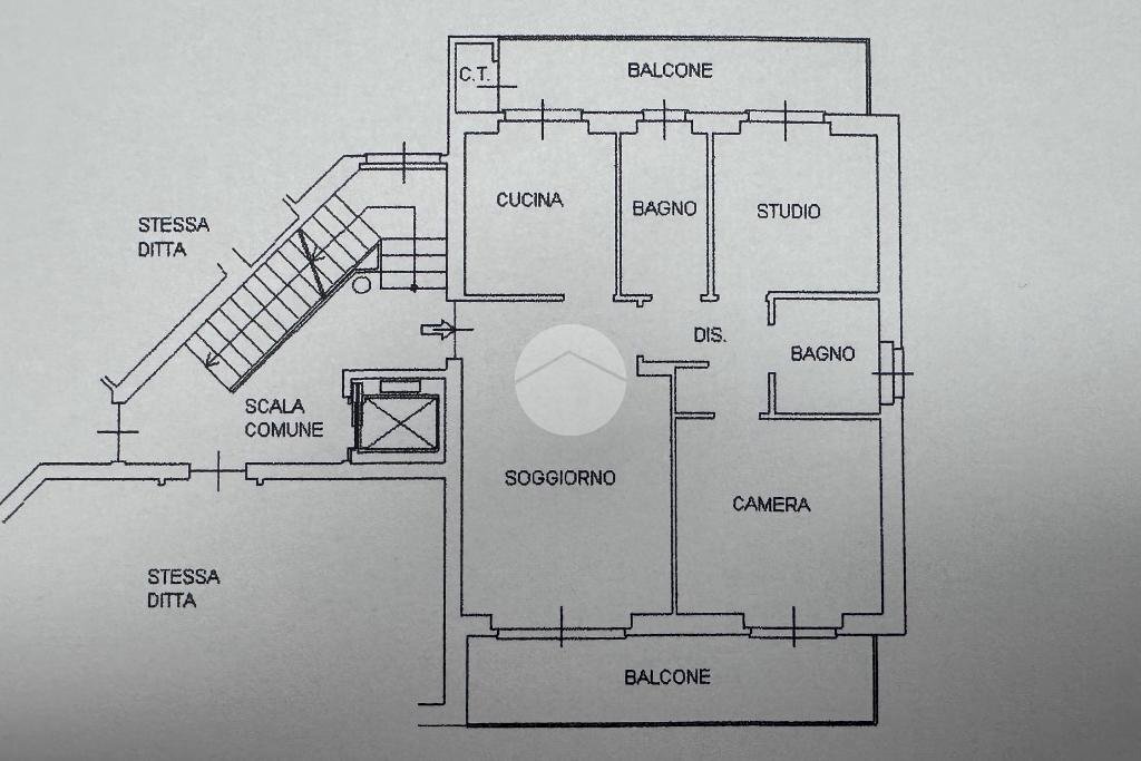 Four-room apartment Via Giacomo Leopardi, Collegno - floor plans 1