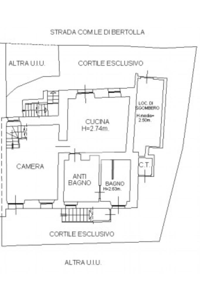 Casa semi indipendente Strada Comunale di Bertolla, Torino (zona Bertolla) - planimetria 1