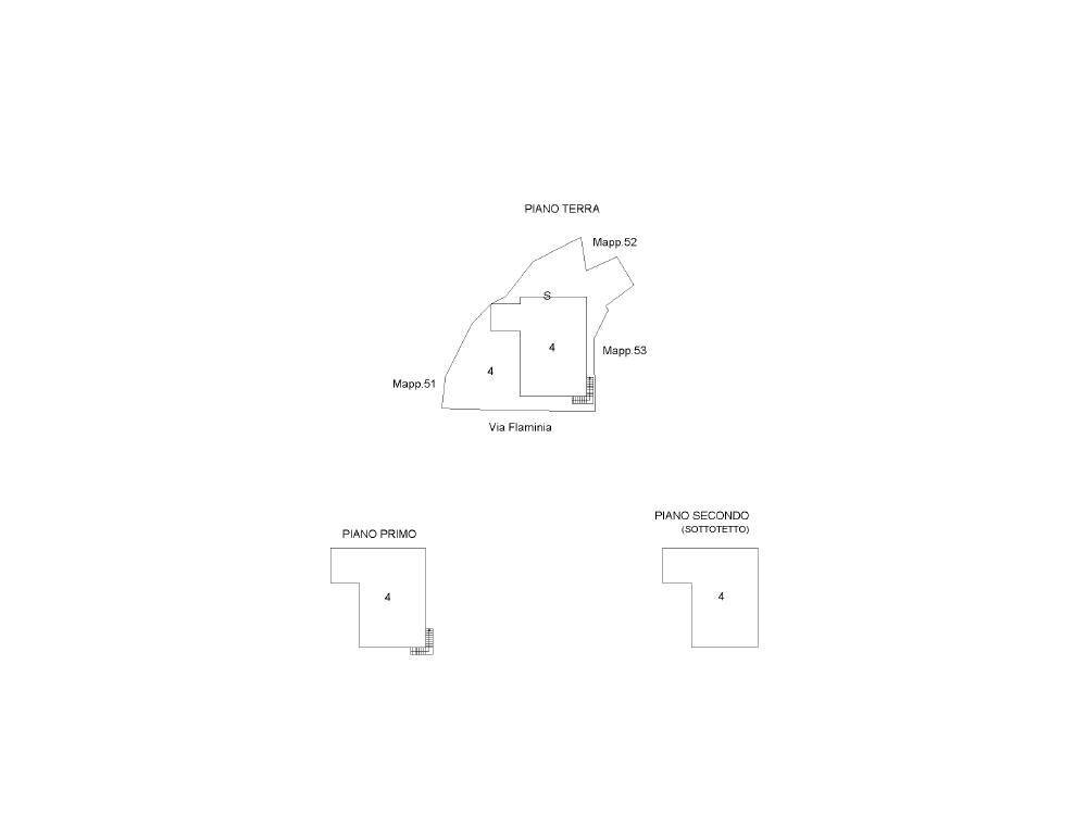 Foto 6 - Villa via Flaminia
 
54, Acqualagna - floor plans 1