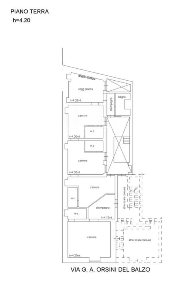 Foto 40 - Hotel Via Giovanni Antonio Orsini Del Balzo
 
46, Lecce - planimetria 1