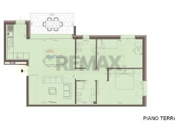 Pianta 2D - Trilocale via roma, Colverde - foto 19