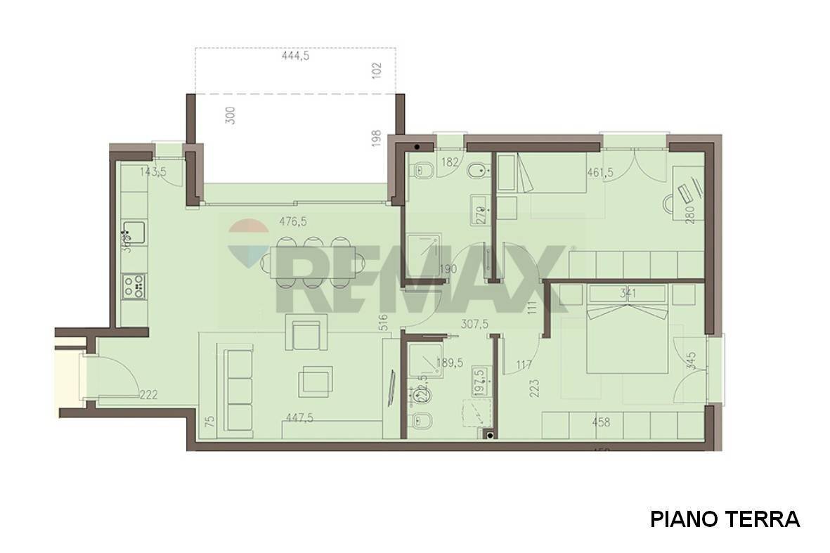 Pianta 2D - Trilocale via gaiada, Beregazzo con Figliaro - planimetria 1