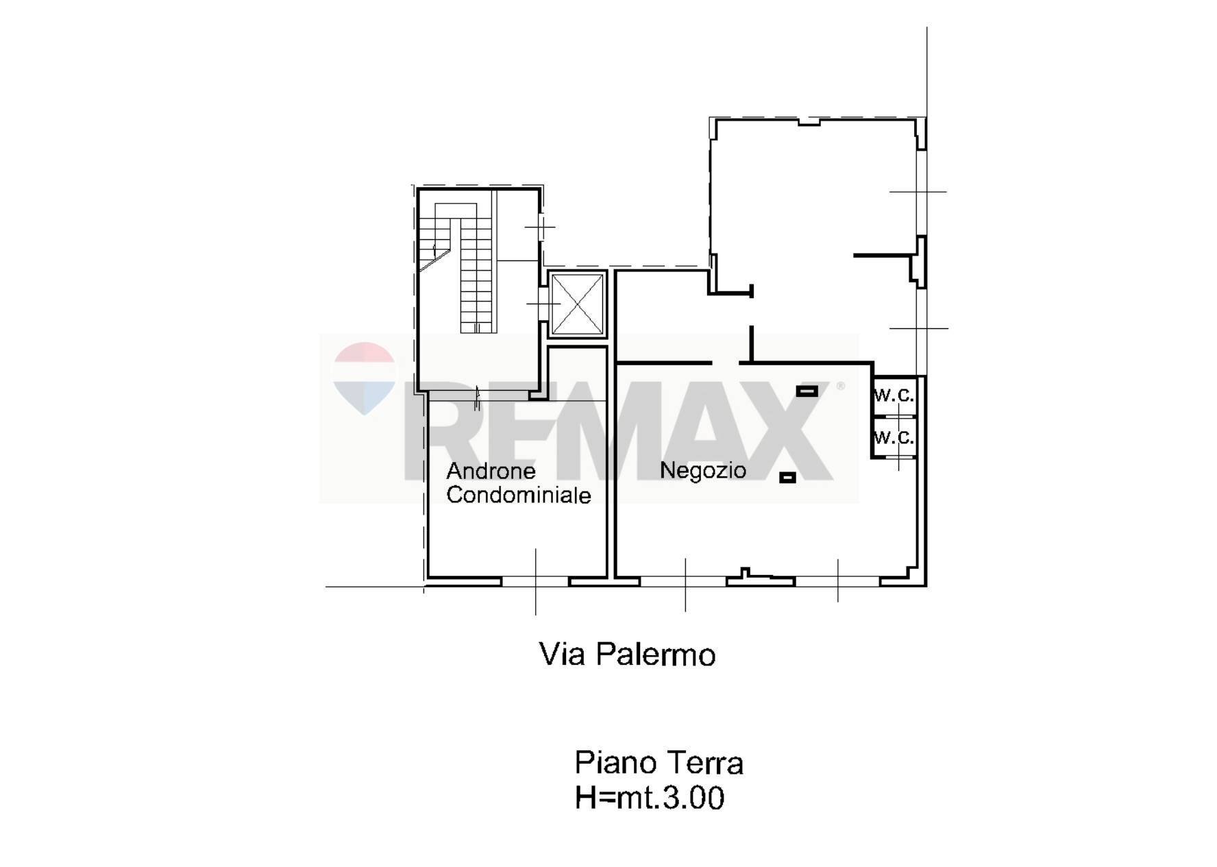 Pianta 2D - Locale Commerciale Via Palermo
 
128, Terrasini - planimetria 1