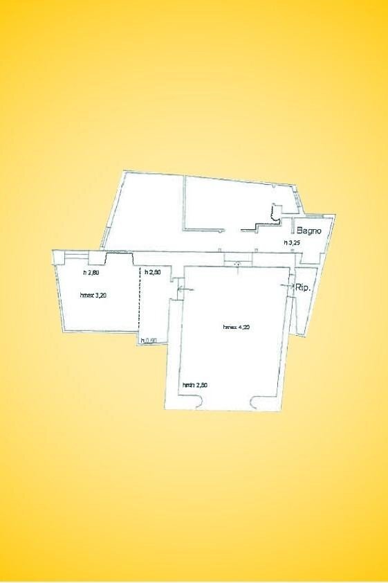 Shop vico della Casana, Genova - floor plans 1