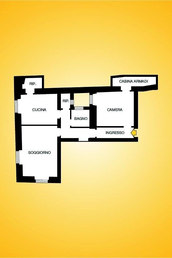 Appartamento piazza Raffaele De Ferrari, Genova - planimetria 1