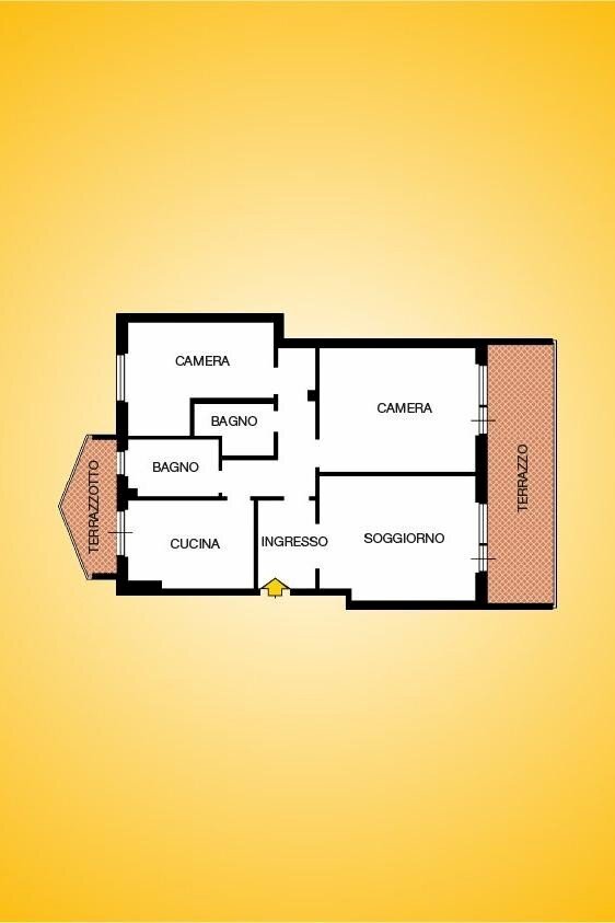 Apartment via Franco Antolini, Genova (neighborhood Marassi) - floor plans 1