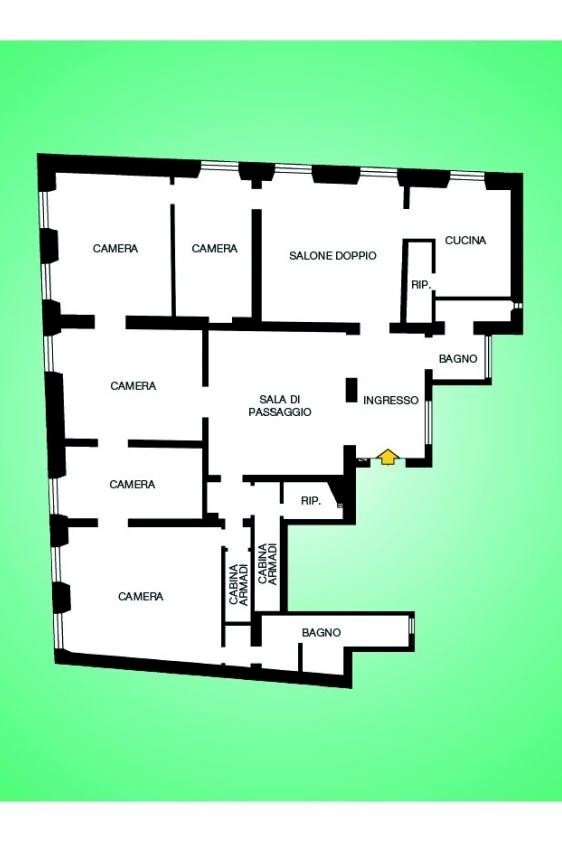 Appartamento via Luccoli, Genova - planimetria 1