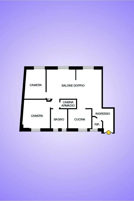Apartment via alla Porta degli Archi, Genova (neighborhood Carignano) - floor plans 1