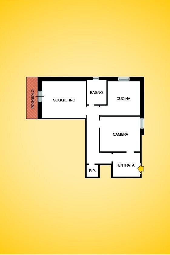 Apartment Genova (neighborhood Castelletto) - floor plans 1