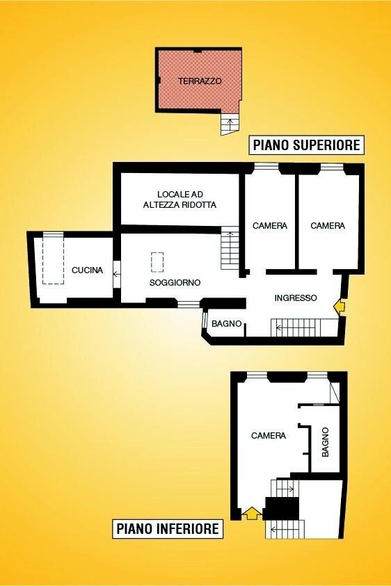 Attico piazza Giacomo Matteotti, Genova - planimetria 1