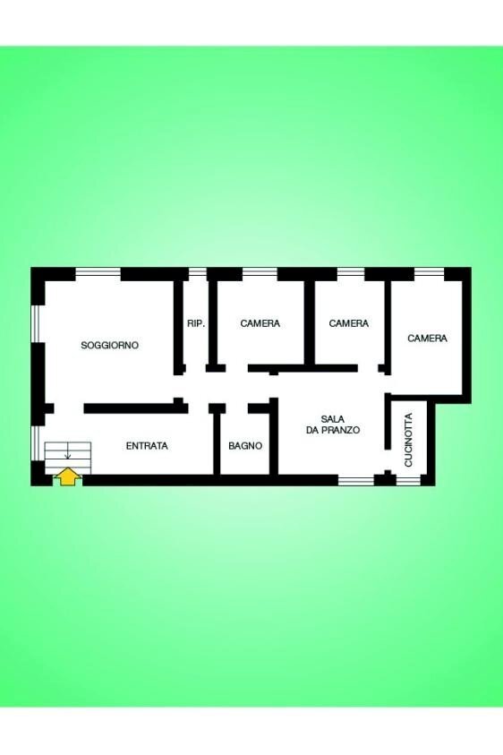 Appartamento piazza dei Giustiniani, Genova (zona Centro Storico) - planimetria 1