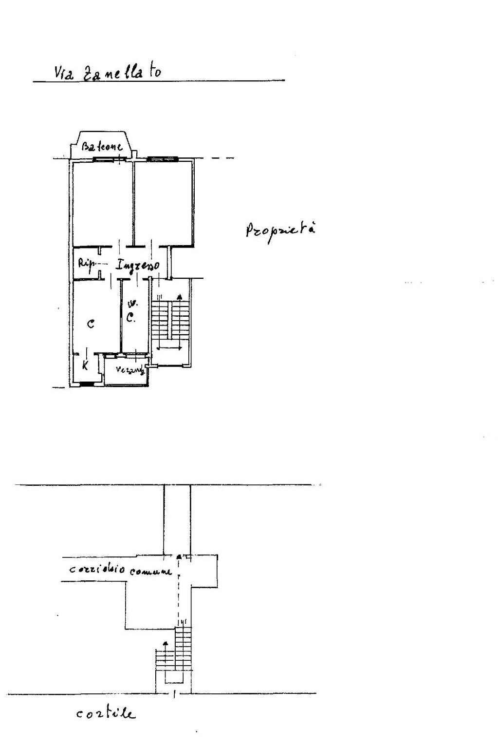 Trilocale via Vittorio Zanellato, 23, Venaria Reale - planimetria 1