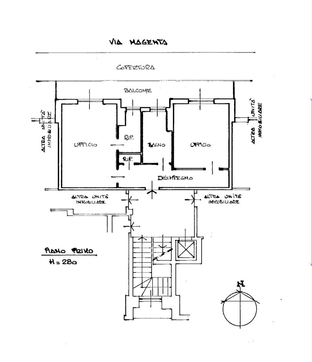 Ufficio via Magenta, Bollate - planimetria 1