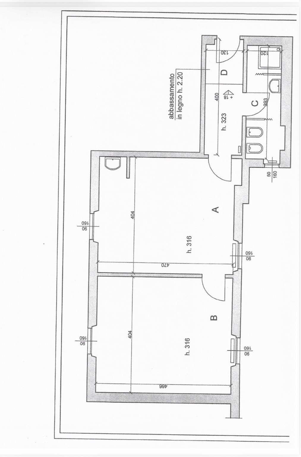Office via Giuseppe Garibaldi, Bollate - floor plans 1