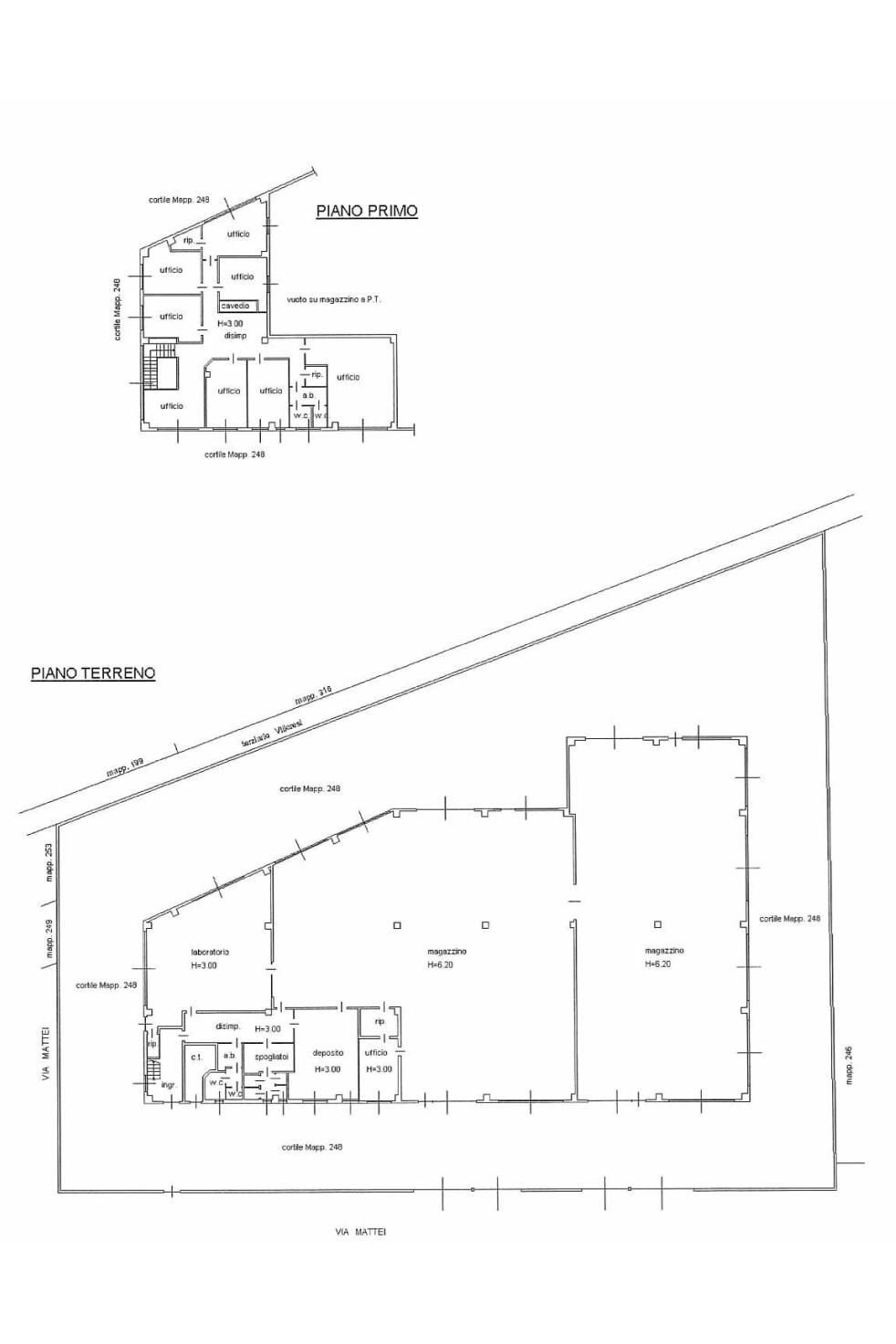 Capannone via Enrico Mattei, Pogliano Milanese - planimetria 1
