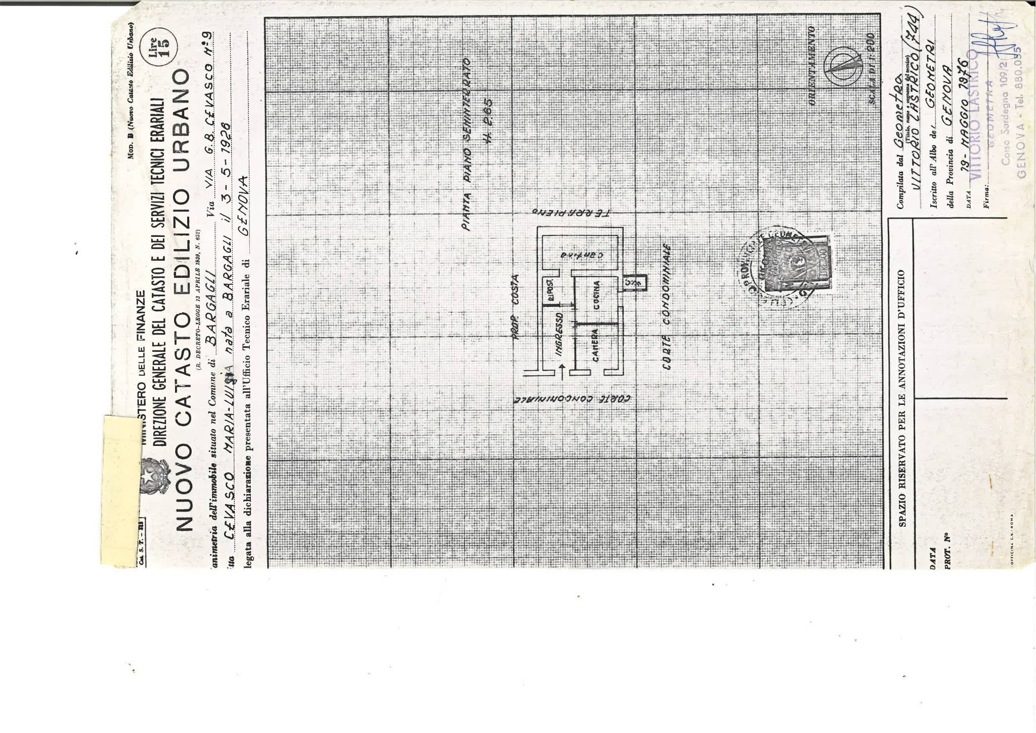 Bilocale Bargagli - planimetria 1