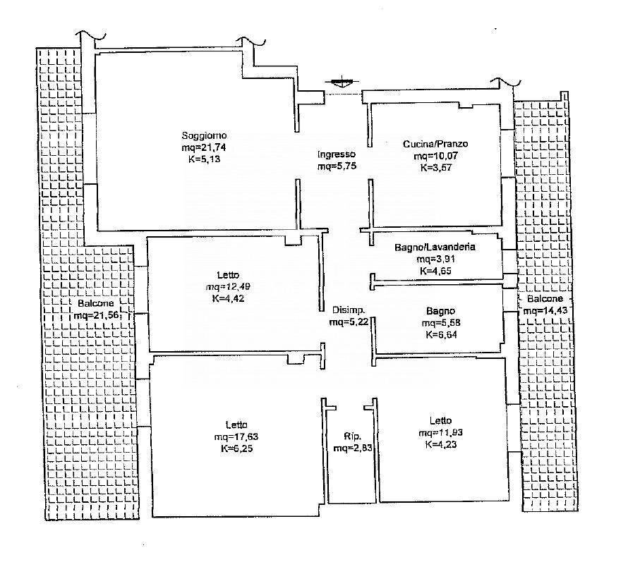 Foto 16 - Appartamento via San Rocco
 
60, Vasto - planimetria 1