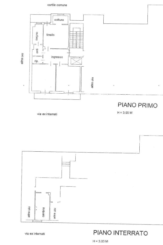 Three-room apartment Via Ex Internati, Castellamonte - floor plans 1
