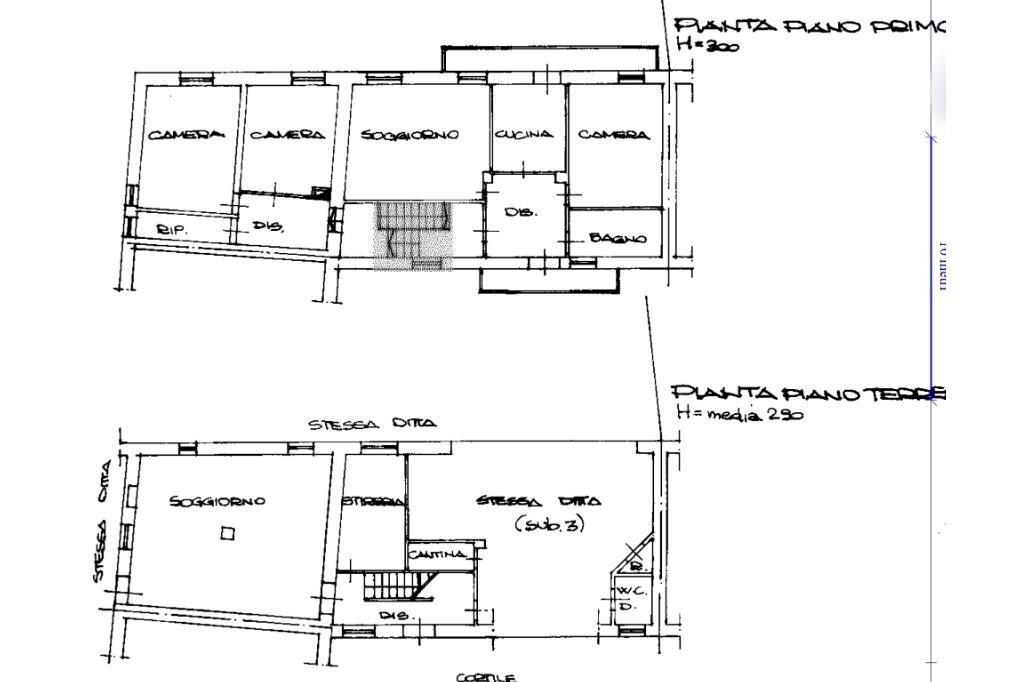 Casa semi indipendente Via Costa, San Francesco al Campo - planimetria 1