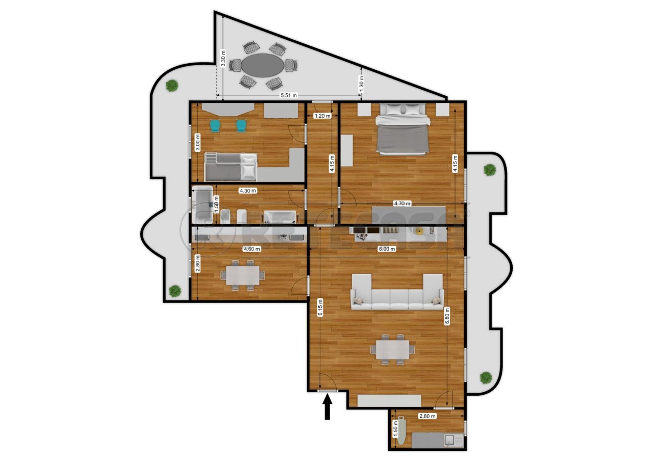 9.jpg - Trilocale Via Nicola Consiglio  4/D, Bisceglie - planimetria 1