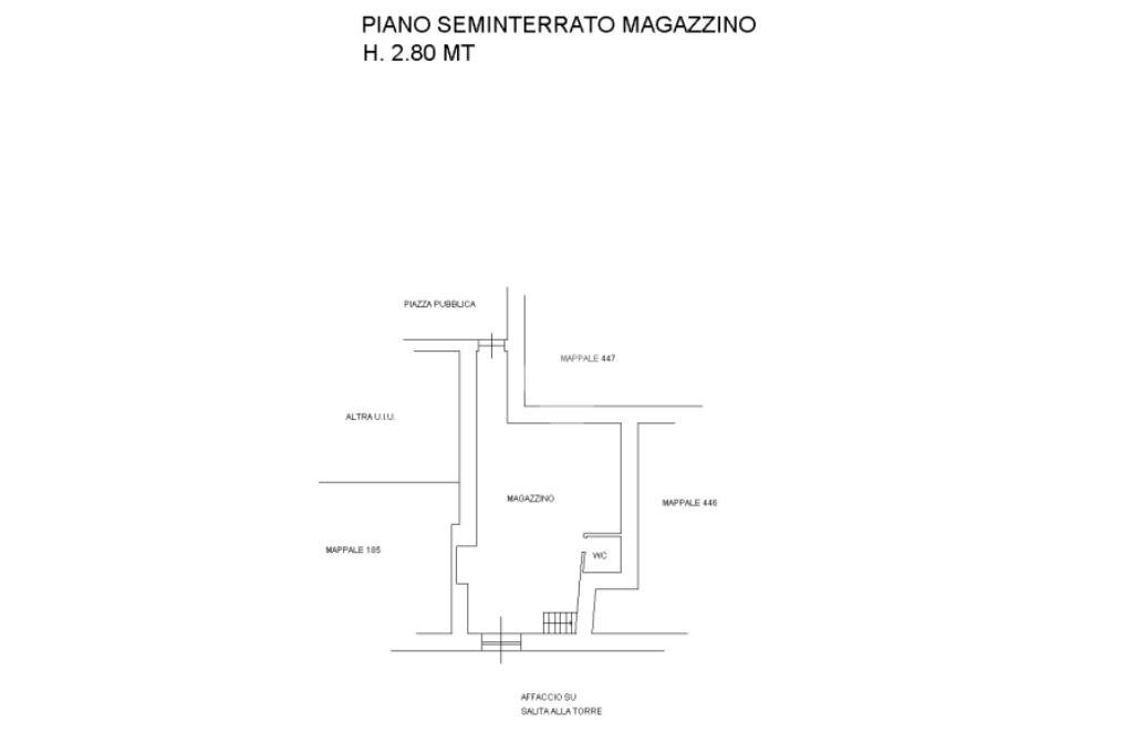 Appartamento Magazzino Salita alla Torre, Taggia - planimetria 1