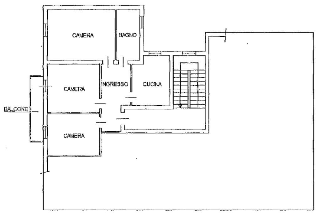Monolocale Via M. Jacchia, Parma (zona Montanara) - planimetria 1