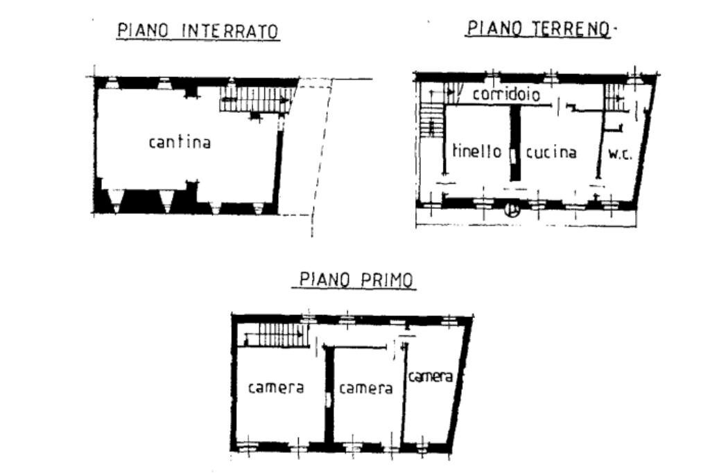Semi-detached house Via Barosso, Castelnuovo Don Bosco - floor plans 1