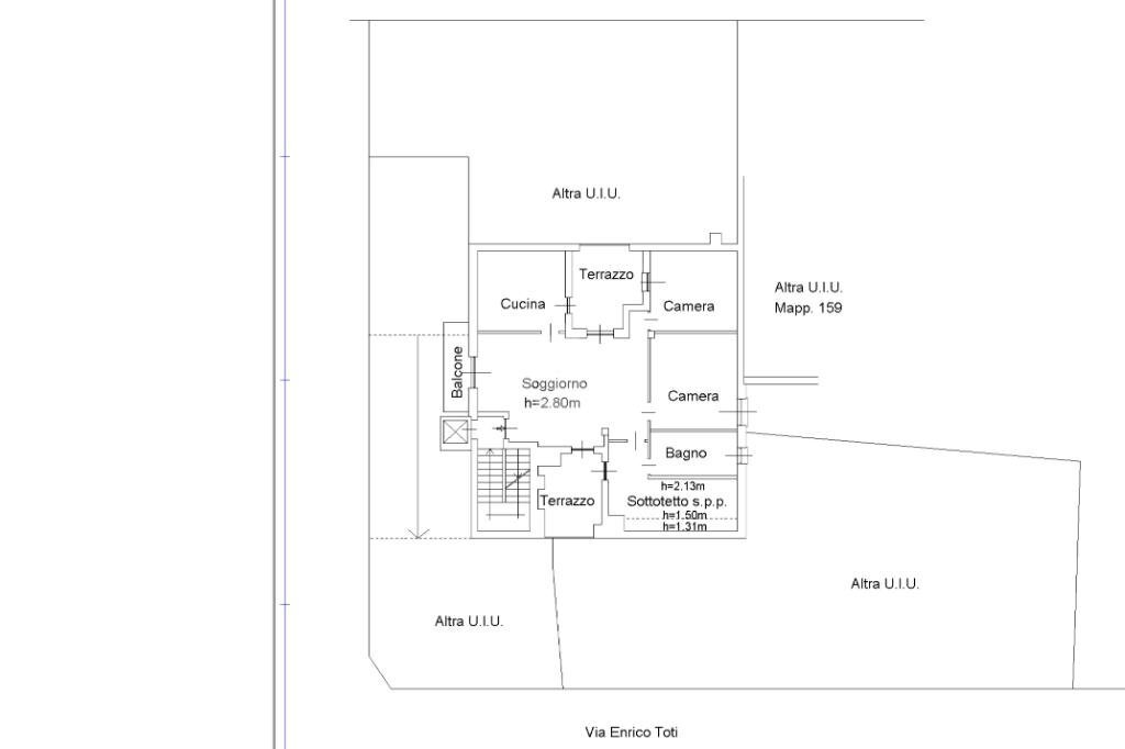 Mansarda Via Enrico Toti, Garbagnate Milanese - planimetria 1