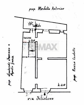 Pianta 2D - Trilocale Via Filistione
 
33/A, Catania - planimetria 1