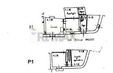 Pianta 2D - Casa semi indipendente PIAZZA GAETANO CICERONE, Prata d'Ansidonia - planimetria 1