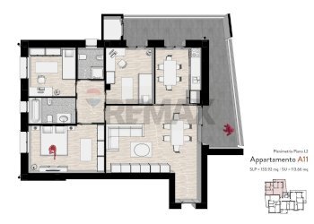 Pianta 2D - Quadrilocale Via Pregnana, Rho - foto 10