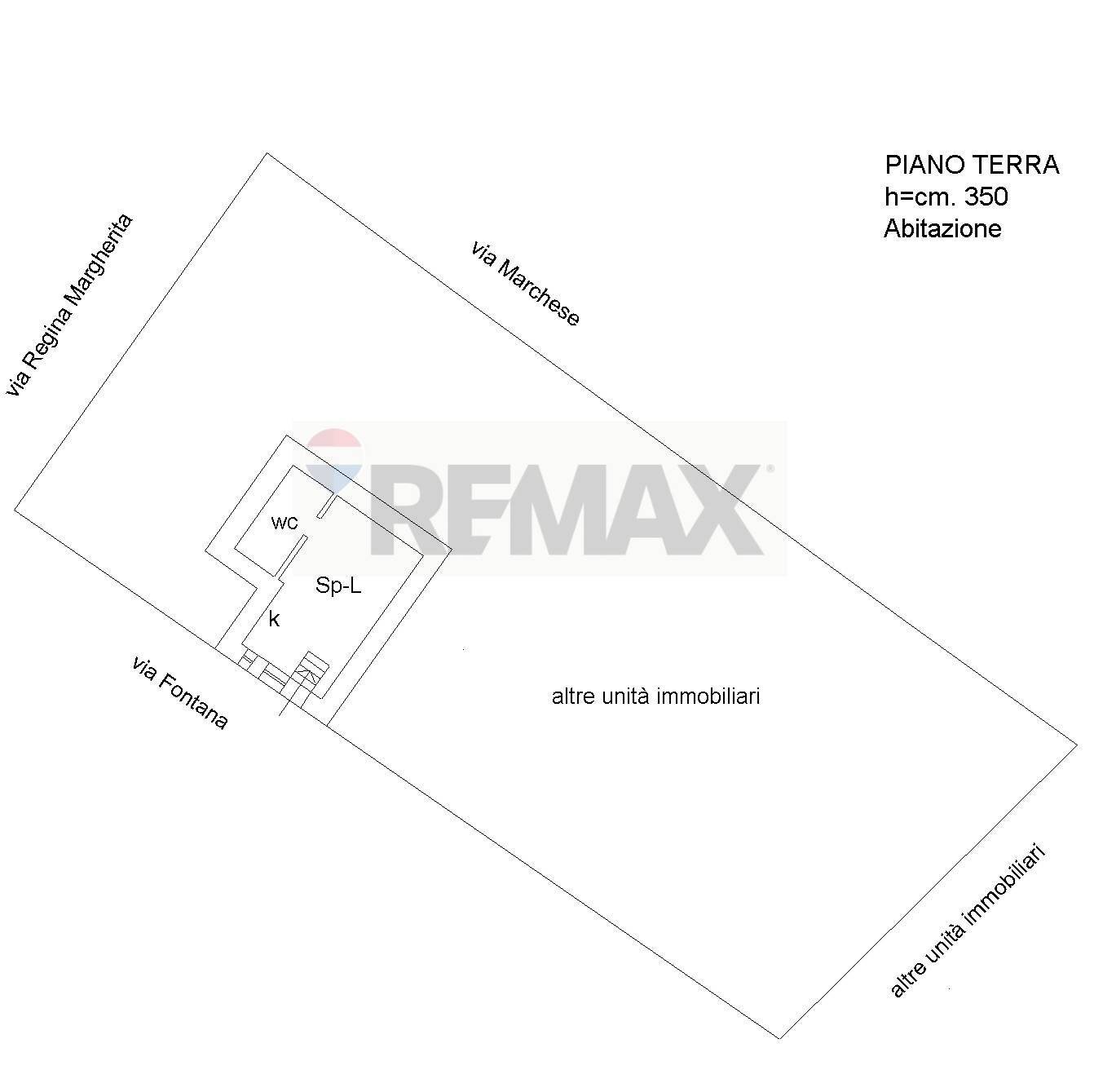 Pianta 2D - Monolocale Via Fontana
 
104, Vieste - planimetria 1