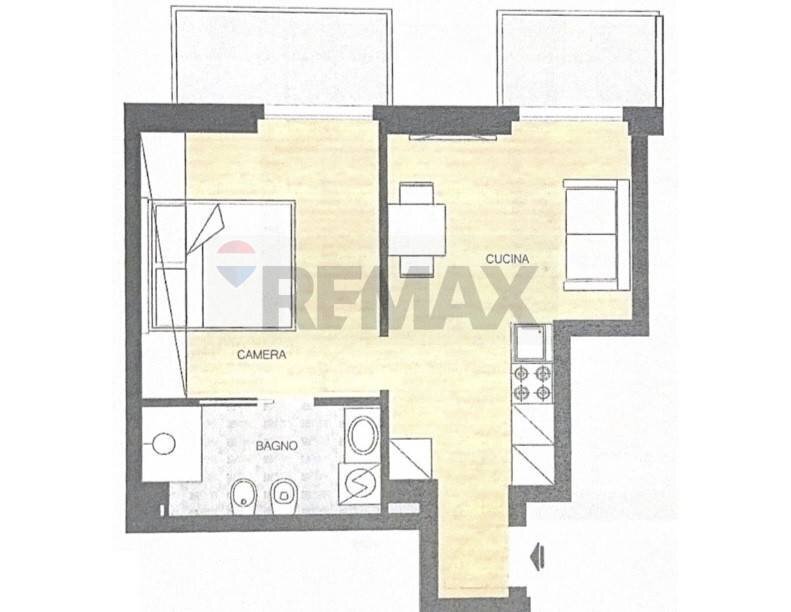 Pianta 2D - Bilocale Via Martin Lutero
 
8, Milano - planimetria 1